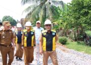 Bupati Lamteng Tinjau Progres Peningkatan Ruas Jalan Buyut Ilir-Tanggul Angin