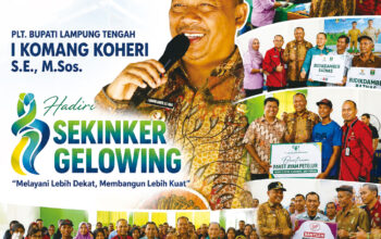 Plt Bupati Lampung Tengah Salurkan Bantuan Sosial melalui Program SEKINKER GELOWING di Bandar Mataram