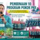 Plt. Ketua TP PKK Lampung Tengah, Ni Ketut Dewi Nadi Komang Koheri, saat memberikan arahan dalam Pembinaan 10 Program Pokok PKK untuk kader Kecamatan Bandar Mataram dan Seputih Mataram, menekankan kesehatan keluarga dan pemanfaatan lahan terintegrasi demi kemandirian pangan.