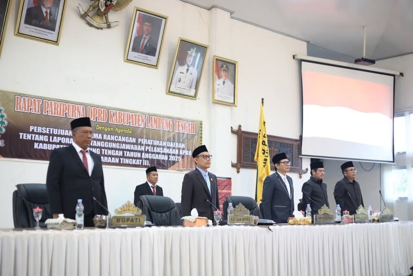 dprd lampung tengah setujui raperda pertanggungjawaban apbd 2025