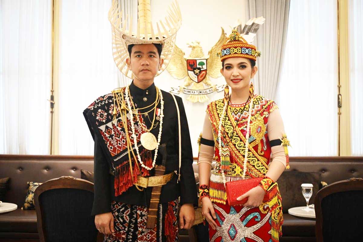 Gibran Rakabuming Raka mengenakan baju adat Rote saat HUT ke-81 RI