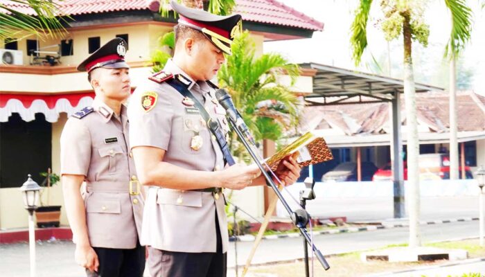 Kapolres Lampung Tengah Pimpin Upacara Hari Juang Polri 2026