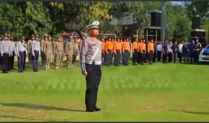 Amankan Mudik, Polres Way Kanan Apel Gelar Pasukan Operasi Ketupat 2024